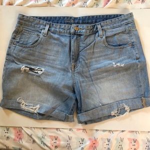 Mossimo Distressed High Waisted Cuffed Shorts